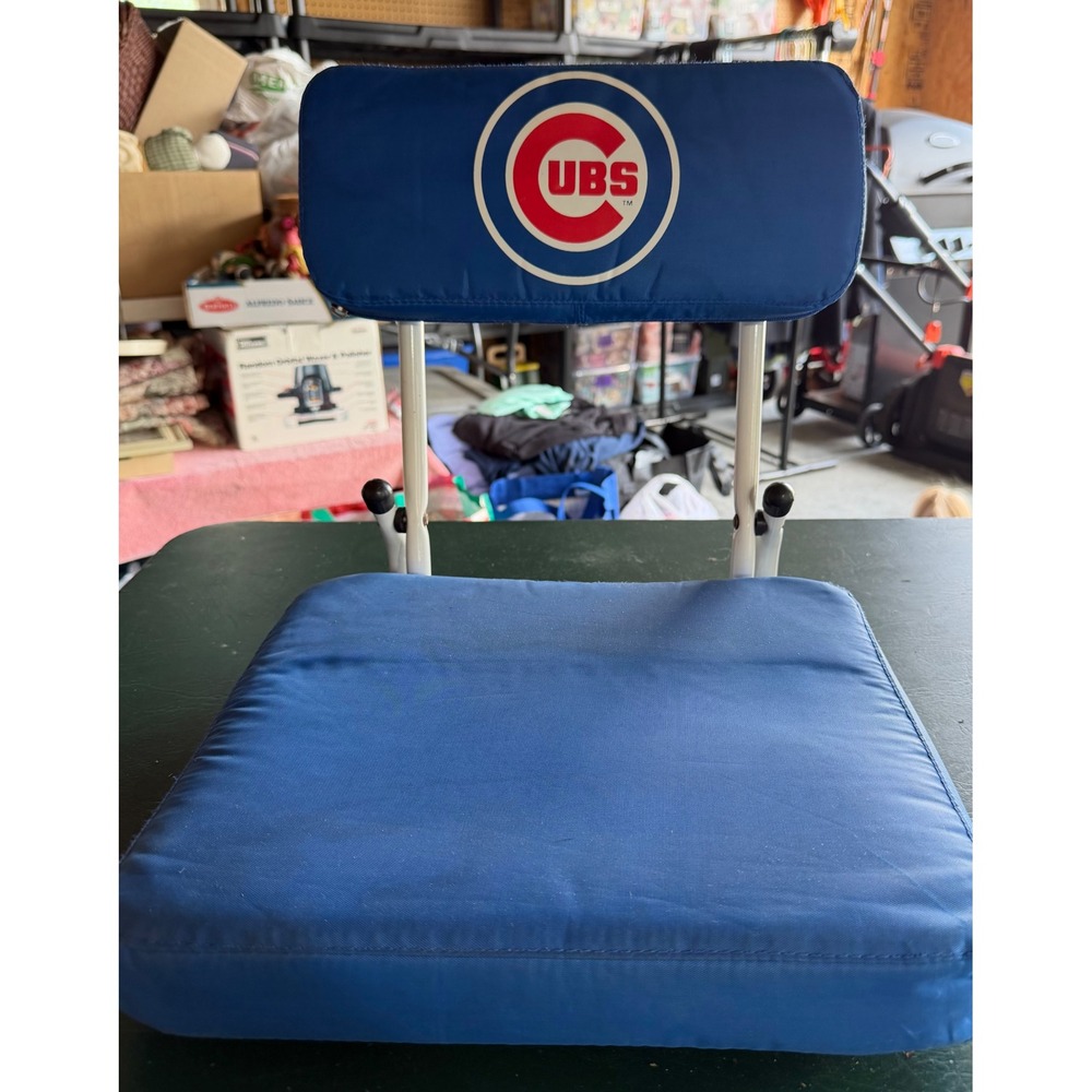 Vintage Chicago Cubs Stadium Seat Bleacher Chair Blue Logo Chair Co MLB Baseball
